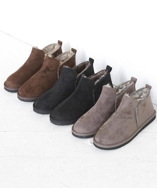 coen（コーエン）の「【昨年大人気】エコファーショートブーツ（ブーツ・レディース・グレー/ブラック/ダークブラウン・MEDIUM/SMALL/LARGE）」の16枚目の写真