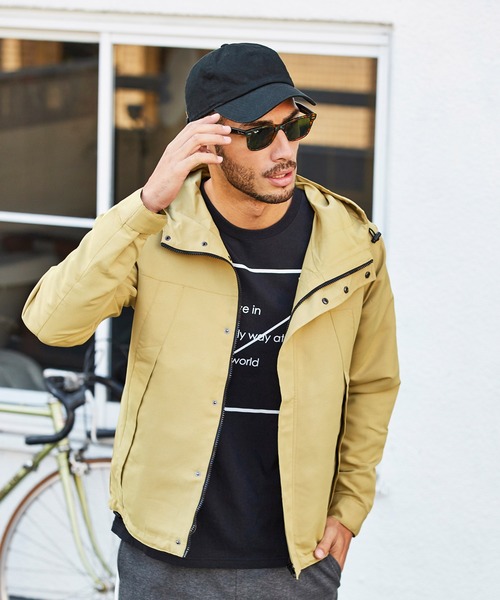 BARK MANHATTAN(バークマンハッタン)の「タスラン加工マウンテンパーカー / シェルジャケット(マウンテンパーカー)」|ベージュ