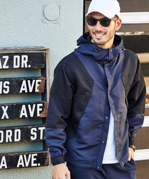 BARK MANHATTAN(バークマンハッタン)の「タスラン加工マウンテンパーカー / シェルジャケット(マウンテンパーカー)」|ブルー系その他2