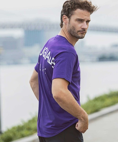 1PIU1UGUALE3  RELAX （ウノピゥウノウグァーレトレ リラックス）の「1PIU1UGUALE3 RELAX(ウノピゥウノウグァーレトレ リラックス)バックロゴプリントTシャツ（Tシャツ/カットソー・メンズ・ホワイト/ブラック/ブルー/パープル/ダークグリーン/ライトブルー/チャコールグレー/ピンク/ネイビー・SMALL/MEDIUM/LARGE/X-LARGE/XX-LARGE）」の13枚目の写真