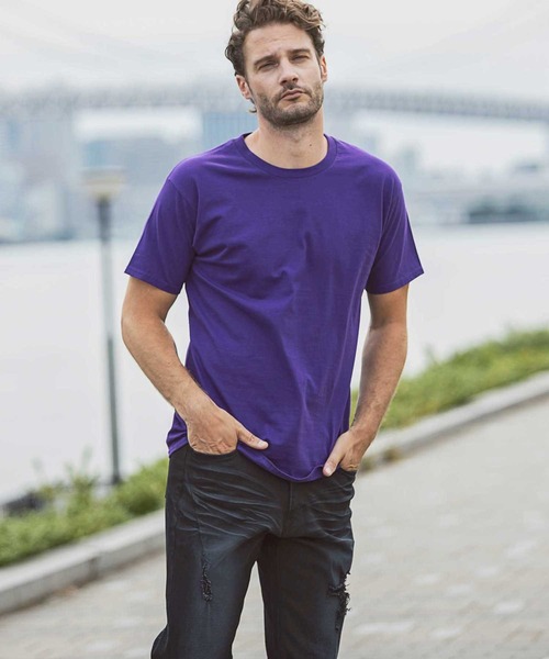 1PIU1UGUALE3  RELAX （ウノピゥウノウグァーレトレ リラックス）の「1PIU1UGUALE3 RELAX(ウノピゥウノウグァーレトレ リラックス)バックロゴプリントTシャツ（Tシャツ/カットソー・メンズ・ホワイト/ブラック/ブルー/パープル/ダークグリーン/ライトブルー/チャコールグレー/ピンク/ネイビー・SMALL/MEDIUM/LARGE/X-LARGE/XX-LARGE）」の14枚目の写真