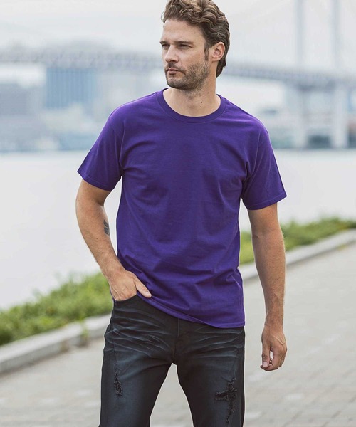 1PIU1UGUALE3  RELAX （ウノピゥウノウグァーレトレ リラックス）の「1PIU1UGUALE3 RELAX(ウノピゥウノウグァーレトレ リラックス)バックロゴプリントTシャツ（Tシャツ/カットソー・メンズ・ホワイト/ブラック/ブルー/パープル/ダークグリーン/ライトブルー/チャコールグレー/ピンク/ネイビー・SMALL/MEDIUM/LARGE/X-LARGE/XX-LARGE）」の15枚目の写真