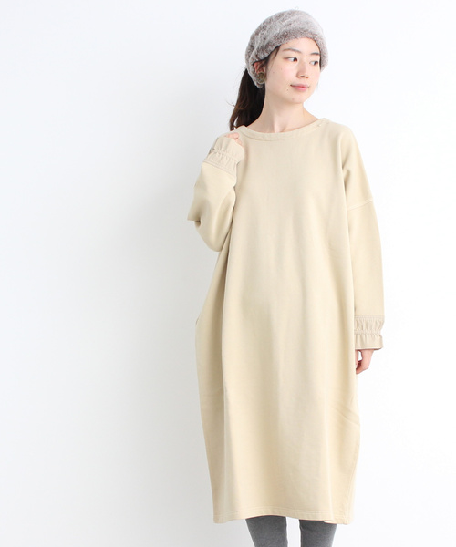 Chambre De Charme シャンブルドゥシャーム の Cdc 製品染め裏毛 ドッキングワンピース ワンピース Wear