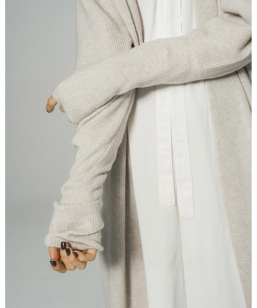 CASA FLINE(カーサフライン)の「ウールカシミヤロングカーディガン(カーディガン/ボレロ・レディース・ブラック/アイボリー・FREE)」の6枚目の写真