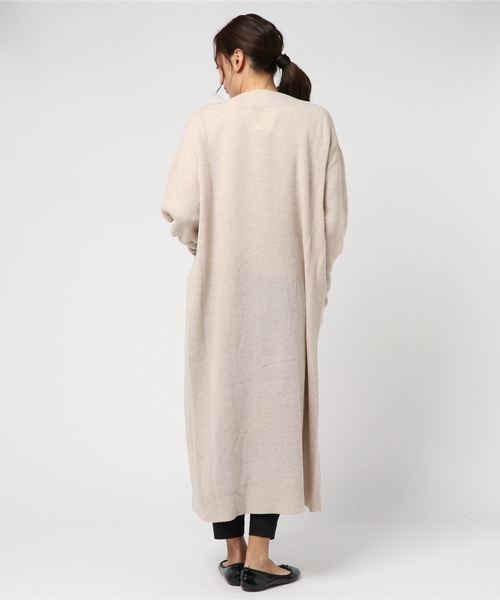 CASA FLINE(カーサフライン)の「ウールカシミヤロングカーディガン(カーディガン/ボレロ・レディース・ブラック/アイボリー・FREE)」の3枚目の写真