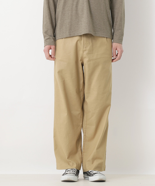 MONO-MART（モノマート）の「綿麻ストレッチタックワイドパンツ（その他パンツ・メンズ・ブラック/ベージュ/ネイビー/ライトオリーブ/グレー系その他/ベージュ系その他・S/M/L）」の14枚目の写真