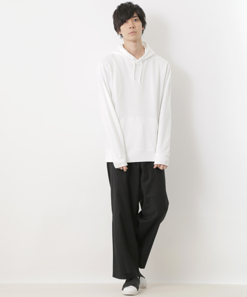 MONO-MART（モノマート）の「綿麻ストレッチタックワイドパンツ（その他パンツ・メンズ・ブラック/ベージュ/ネイビー/ライトオリーブ/グレー系その他/ベージュ系その他・S/M/L）」の17枚目の写真