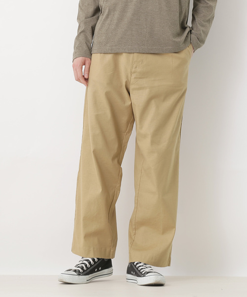 MONO-MART（モノマート）の「綿麻ストレッチタックワイドパンツ（その他パンツ・メンズ・ブラック/ベージュ/ネイビー/ライトオリーブ/グレー系その他/ベージュ系その他・S/M/L）」の22枚目の写真