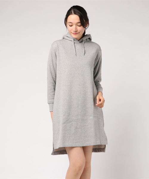 Petit Honfleur（プチオンフルール）の「裏起毛フードワンピース（ワンピース・レディース・グレー/チャコールグレー/サックスブルー・M size/L size）」の6枚目の写真
