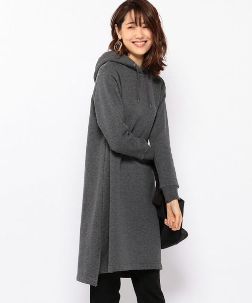 Petit Honfleur（プチオンフルール）の「裏起毛フードワンピース（ワンピース・レディース・グレー/チャコールグレー/サックスブルー・M size/L size）」の16枚目の写真