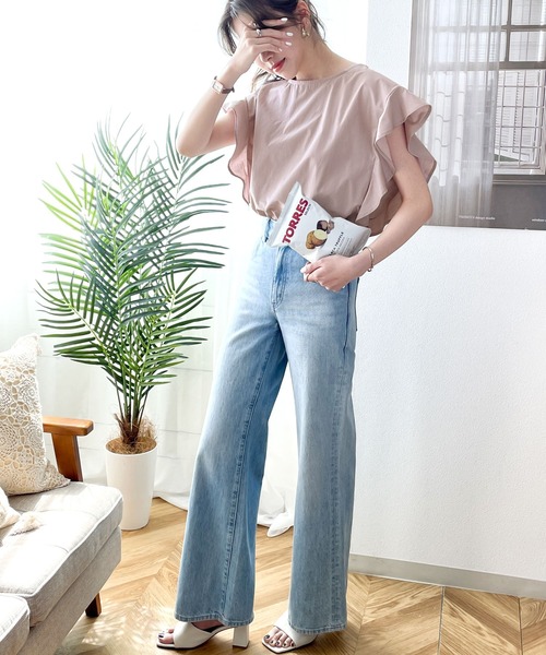 classicalelf（クラシカルエルフ）の「さらり、綿100%。大人の袖フレアフレンチブラウス（シャツ/ブラウス・レディース・ホワイト/ブラック/ピンクベージュ/カーキ/ベージュ/モカ/ベージュ系その他/ブルーグレー/ライトグリーン/ライラック・MEDIUM/LARGE/X-LARGE/SMALL）」の14枚目の写真