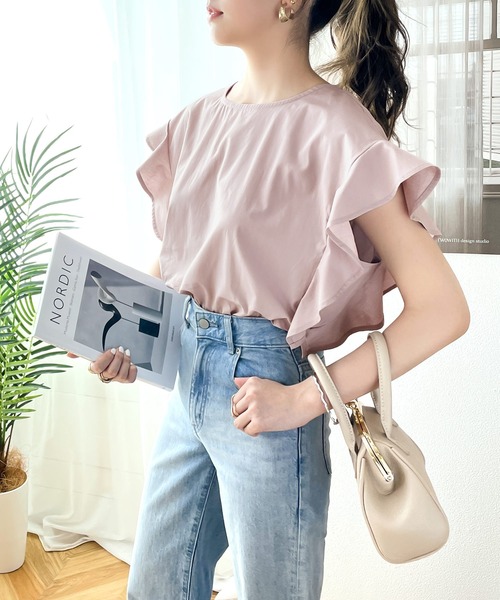 classicalelf（クラシカルエルフ）の「さらり、綿100%。大人の袖フレアフレンチブラウス（シャツ/ブラウス・レディース・ホワイト/ブラック/ピンクベージュ/カーキ/ベージュ/モカ/ベージュ系その他/ブルーグレー/ライトグリーン/ライラック・MEDIUM/LARGE/X-LARGE/SMALL）」の13枚目の写真