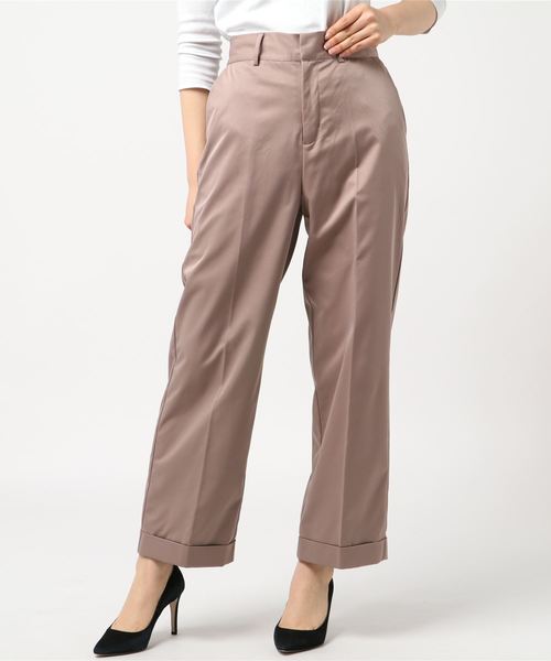 NANO universe(ナノユニバース)の「センタープレスパンツ(その他パンツ・レディース・ブラック/ベージュ/ベージュ系その他4・38/36)」の3枚目の写真