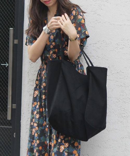 VitaFelice（ヴィータフェリーチェ）の「大容量リバーシブルキャンバストートバック（トートバッグ・レディース・グリーン/アイボリー/ブラック/ネイビー/チャコールグレー/ブラック系その他/ブルー系その他/グレー・FREE）」の21枚目の写真