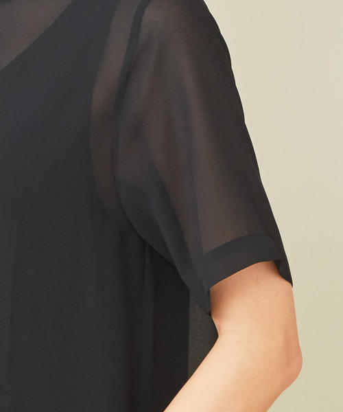 BEAUTY&YOUTH UNITED ARROWS（ビューティーアンドユースユナイテッドアローズ）の「BY∴ シフォンレイヤードTEEワンピースо（ワンピース・レディース・ブラック/オリーブ/ダークブラウン・FREE）」の16枚目の写真