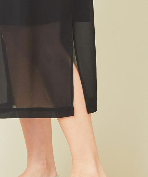 BEAUTY&YOUTH UNITED ARROWS（ビューティーアンドユースユナイテッドアローズ）の「BY∴ シフォンレイヤードTEEワンピースо（ワンピース・レディース・ブラック/オリーブ/ダークブラウン・FREE）」の17枚目の写真