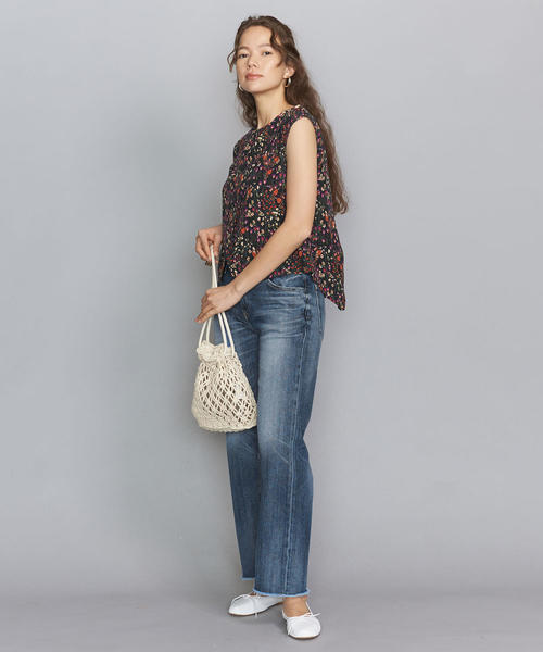 BEAUTY&YOUTH UNITED ARROWS（ビューティーアンドユースユナイテッドアローズ）の「＜BRISEMY＞フラワープリントノースリーブブラウス（シャツ/ブラウス・レディース・ネイビー・38）」の6枚目の写真