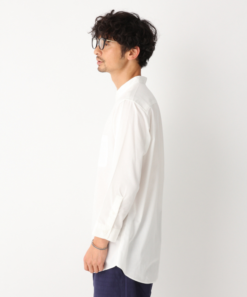 GLOBAL WORK（グローバルワーク）の「パナマバンドカラー7分袖【吸水速乾】/827162（シャツ/ブラウス・メンズ・ホワイト/ベージュ/ネイビー/ライトグリーン/その他1・SMALL/MEDIUM/LARGE/X-LARGE）」の13枚目の写真