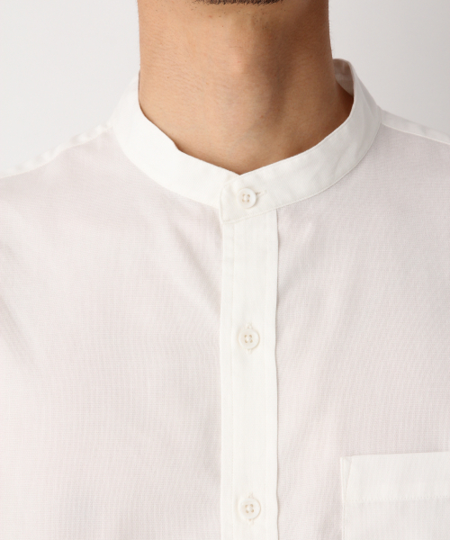 GLOBAL WORK（グローバルワーク）の「パナマバンドカラー7分袖【吸水速乾】/827162（シャツ/ブラウス・メンズ・ホワイト/ベージュ/ネイビー/ライトグリーン/その他1・SMALL/MEDIUM/LARGE/X-LARGE）」の15枚目の写真