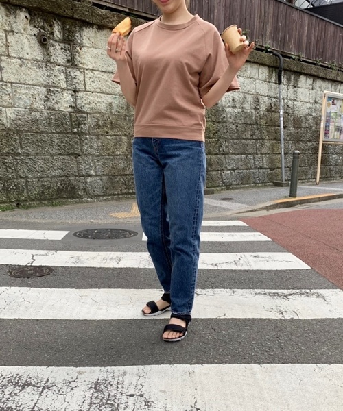 Culture Medium（カルチャーミディアム）の「ミニ裏毛ラグランプルオーバー（その他トップス・レディース・ホワイト/モカ/ブラック/サックスブルー・FREE）」の3枚目の写真