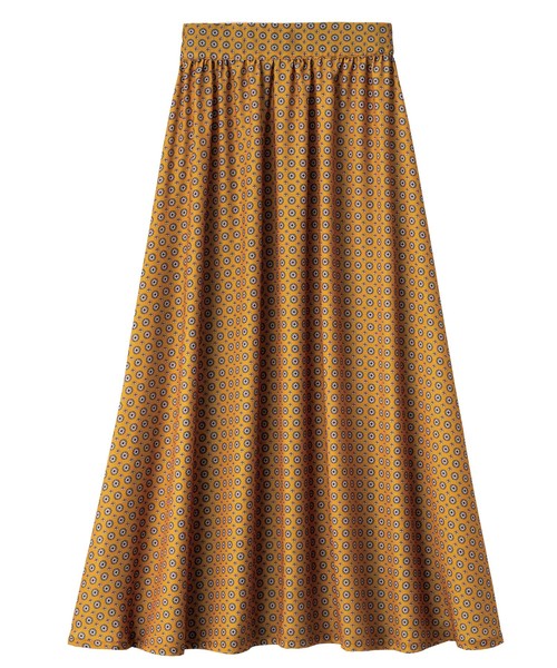 GeeRA（ジーラ）の「上品プリントロングスカート（スカート・レディース・ブラック/ブラック系その他/ボルドー/イエロー・X-LARGE/SMALL/MEDIUM/LARGE）」の9枚目の写真