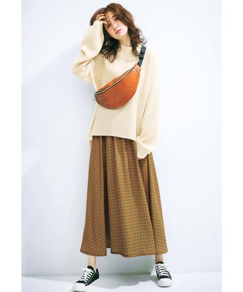 GeeRA（ジーラ）の「上品プリントロングスカート（スカート・レディース・ブラック/ブラック系その他/ボルドー/イエロー・X-LARGE/SMALL/MEDIUM/LARGE）」の16枚目の写真