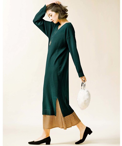 GeeRA（ジーラ）の「上品プリントロングスカート（スカート・レディース・ブラック/ブラック系その他/ボルドー/イエロー・X-LARGE/SMALL/MEDIUM/LARGE）」の17枚目の写真