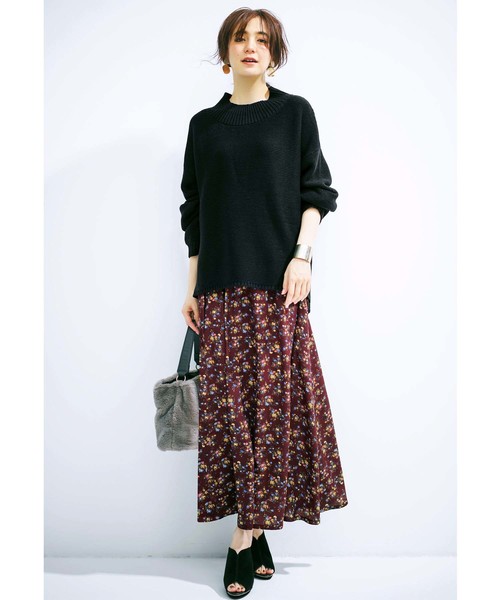 GeeRA（ジーラ）の「上品プリントロングスカート（スカート・レディース・ブラック/ブラック系その他/ボルドー/イエロー・X-LARGE/SMALL/MEDIUM/LARGE）」の19枚目の写真