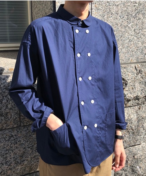 FRAPBOIS(フラボア)の「コックシャツ(シャツ/ブラウス・レディース・ホワイト/ネイビー・1/2)」の13枚目の写真