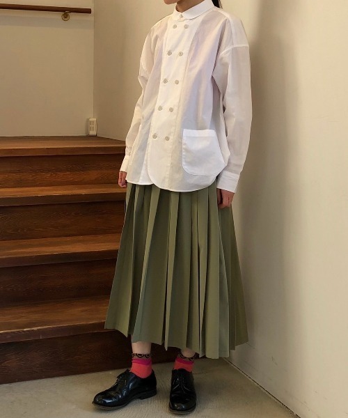FRAPBOIS(フラボア)の「コックシャツ(シャツ/ブラウス・レディース・ホワイト/ネイビー・1/2)」の12枚目の写真