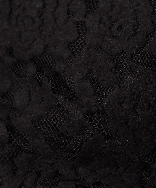 WEGO（ウィゴー）の「WEGO/起毛レースハイネックロングTシャツ（Tシャツ/カットソー・レディース・オフホワイト/ブラック/ネイビー・FREE）」の7枚目の写真