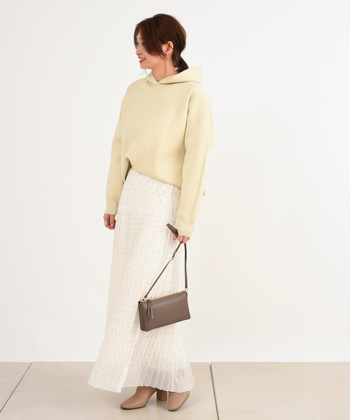 DouDou（ドゥドゥ）の「ラメドットプリーツスカート（スカート・レディース・ブラウン/オフホワイト・FREE）」の4枚目の写真