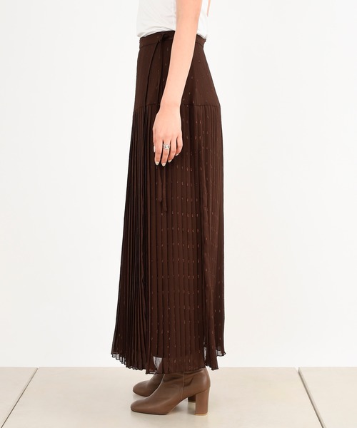 DouDou（ドゥドゥ）の「ラメドットプリーツスカート（スカート・レディース・ブラウン/オフホワイト・FREE）」の15枚目の写真