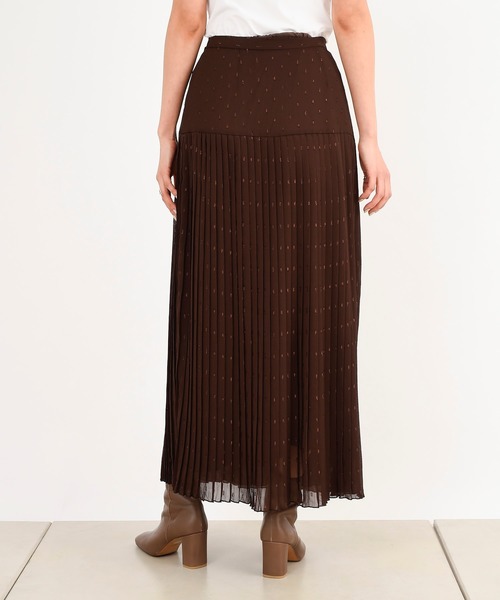 DouDou（ドゥドゥ）の「ラメドットプリーツスカート（スカート・レディース・ブラウン/オフホワイト・FREE）」の16枚目の写真