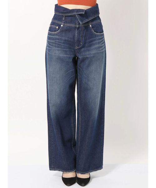 EMODA（エモダ）の「ホールドハイウエストストレートジーンズ（デニム  