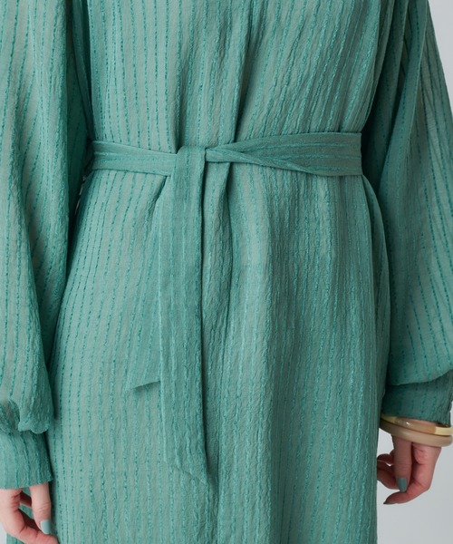 mystic（ミスティック）の「シアーストライプバックシャンワンピース（ワンピース・レディース・ホワイト/ネイビー/グリーン・FREE）」の12枚目の写真