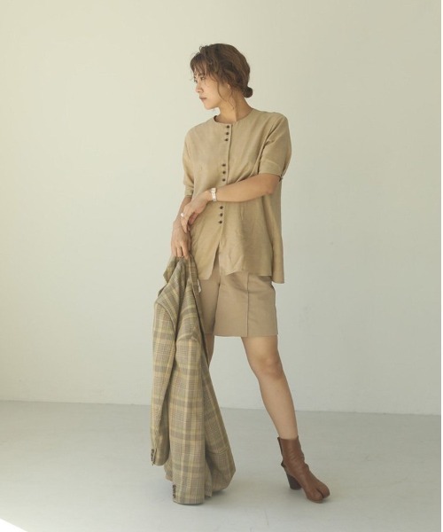 TODAYFUL（トゥデイフル）の「スムースステッチハーフパンツ（その他パンツ・レディース・ベージュ/キャメル・36inch/38inch）」の3枚目の写真