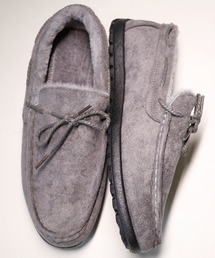 AAA+ PUレザー エコファーモカシンシューズ