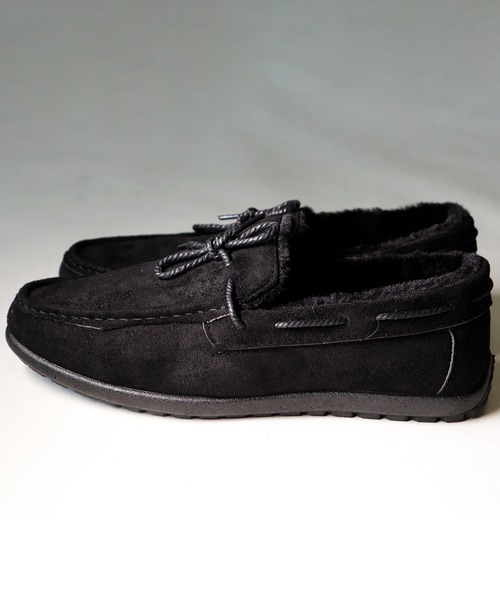 AAA+（サンエープラス）の「AAA+ PUレザー エコファーモカシンシューズ（モカシン/デッキシューズ・メンズ・ブラウン/グレー/ベージュ/ブラック・39/43/44/41/40/42）」の7枚目の写真