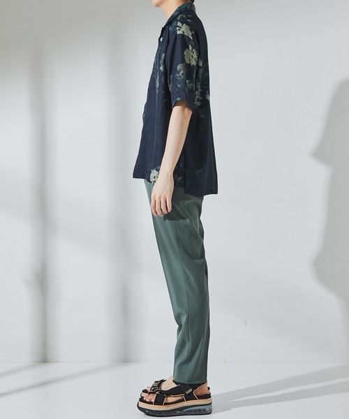 UNITED TOKYO 21ss フラワーオープンカラーシャツ 黒 緑 UNITED TOKYO（ユナイテッドトウキョウ）の「フラワーオープン