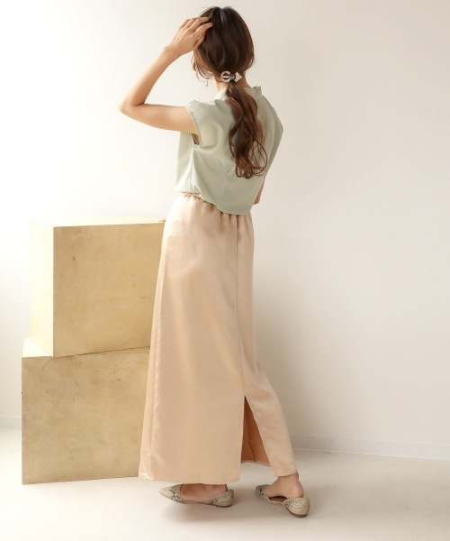 Bab（バブ）の「【WEB限定】フレンチスリーブオープンカラーブラウス（シャツ/ブラウス・レディース・ブラック/オフホワイト/ライトグリーン・38）」の20枚目の写真