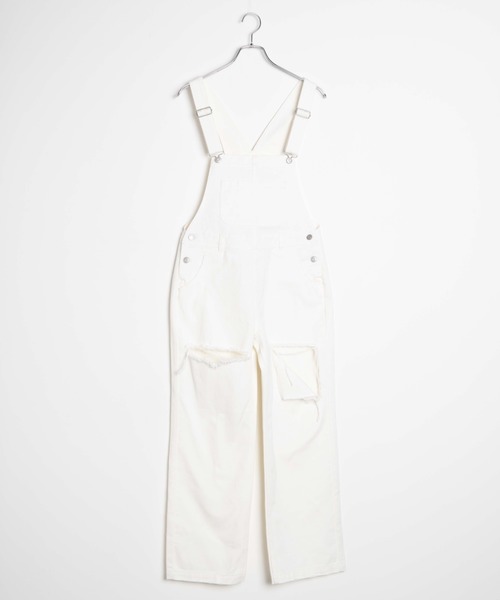 WEGO（ウィゴー）の「WEGO/ダメージオーバーオール（サロペット/オーバーオール・レディース・ホワイト・FREE）」の13枚目の写真