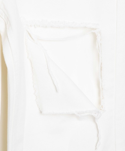 WEGO（ウィゴー）の「WEGO/ダメージオーバーオール（サロペット/オーバーオール・レディース・ホワイト・FREE）」の9枚目の写真