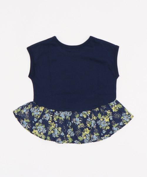 BRANSHES(ブランシェス)の「花柄切替タンクトップ(タンクトップ・キッズ・ネイビー/オフホワイト・120cm/100cm/150cm/110cm/140cm/90cm/130cm)」の9枚目の写真