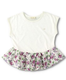 花柄切替タンクトップ