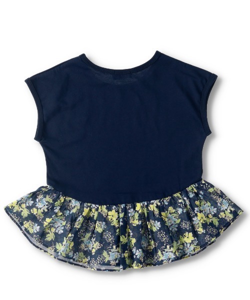 BRANSHES(ブランシェス)の「花柄切替タンクトップ(タンクトップ・キッズ・ネイビー/オフホワイト・120cm/100cm/150cm/110cm/140cm/90cm/130cm)」の4枚目の写真