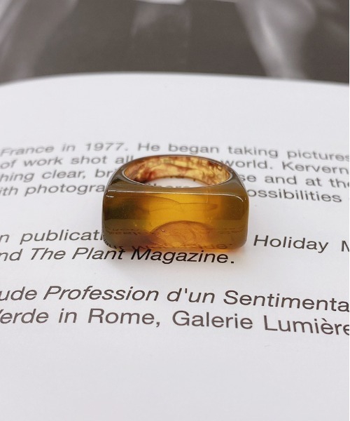 apres jour mignon(アプレジュールミニョン)の「【apresjour mignon×ARIAZ】スクエアカラーリング(リング・レディース・ライトブルー/ライトブラウン/ミント/ピンクベージュ/ライトベージュ・ONESIZE)」の6枚目の写真