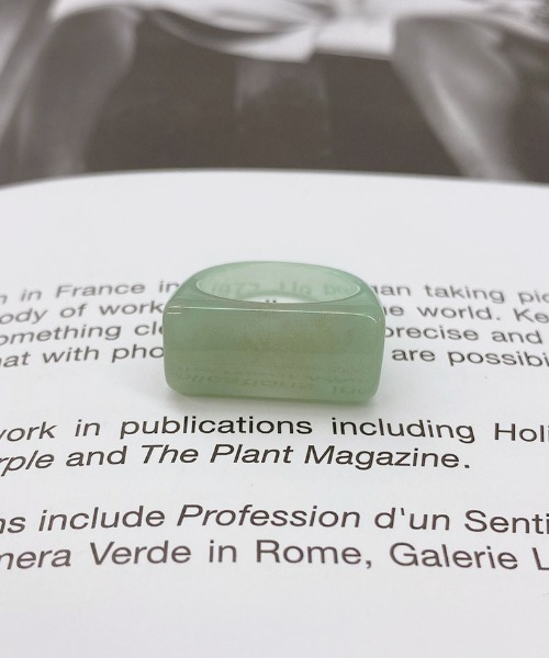 apres jour mignon(アプレジュールミニョン)の「【apresjour mignon×ARIAZ】スクエアカラーリング(リング・レディース・ライトブルー/ライトブラウン/ミント/ピンクベージュ/ライトベージュ・ONESIZE)」の7枚目の写真