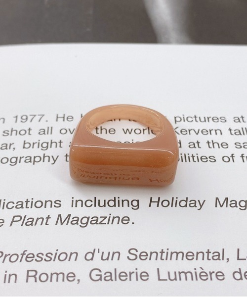 apres jour mignon(アプレジュールミニョン)の「【apresjour mignon×ARIAZ】スクエアカラーリング(リング・レディース・ライトブルー/ライトブラウン/ミント/ピンクベージュ/ライトベージュ・ONESIZE)」の9枚目の写真