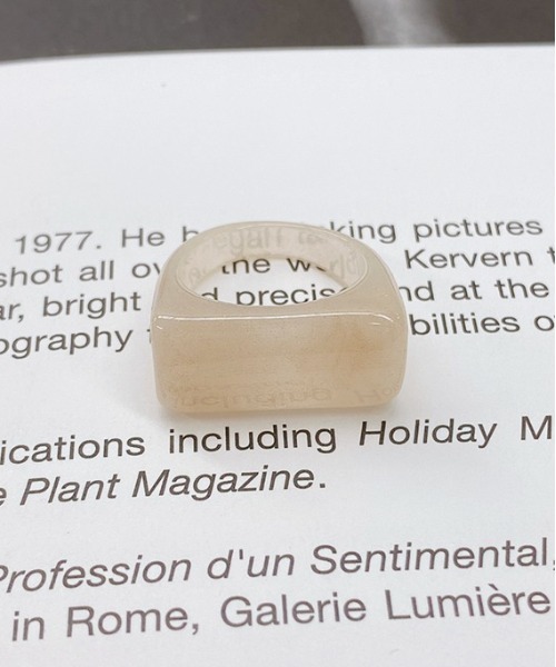 apres jour mignon(アプレジュールミニョン)の「【apresjour mignon×ARIAZ】スクエアカラーリング(リング・レディース・ライトブルー/ライトブラウン/ミント/ピンクベージュ/ライトベージュ・ONESIZE)」の10枚目の写真